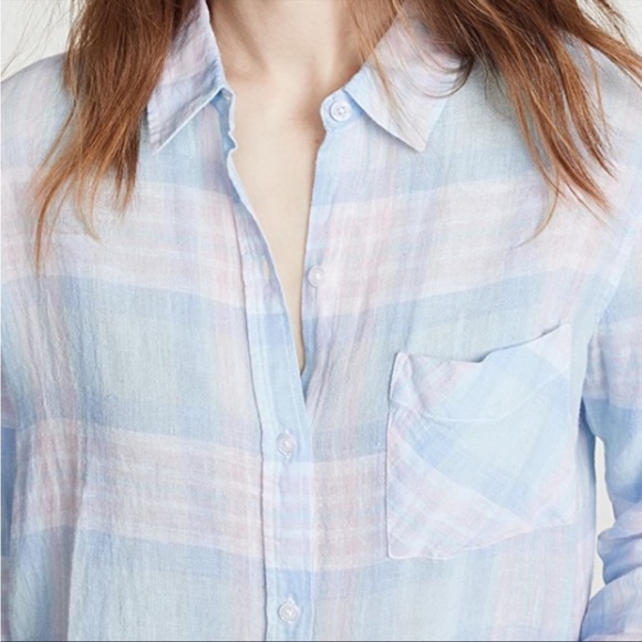 Rails Linen/Rayon Charli Check Button-Front Shirt - Picture 4 of 16